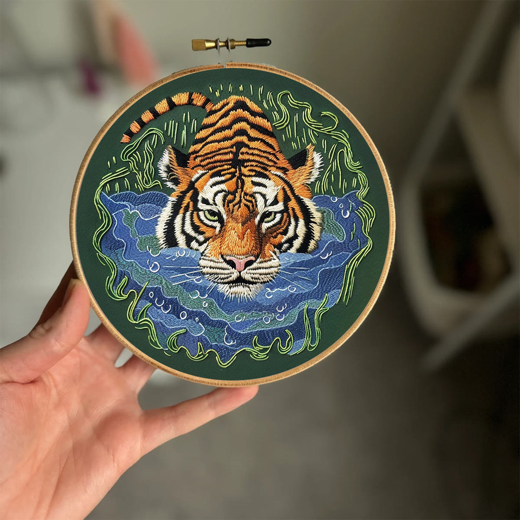 Rubbyoo Embroidery Kit-   Tiger In Jungle - image 1