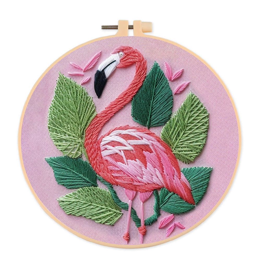 Rubbyoo Embroidery Kit-  Tropical Flamingo - image 0