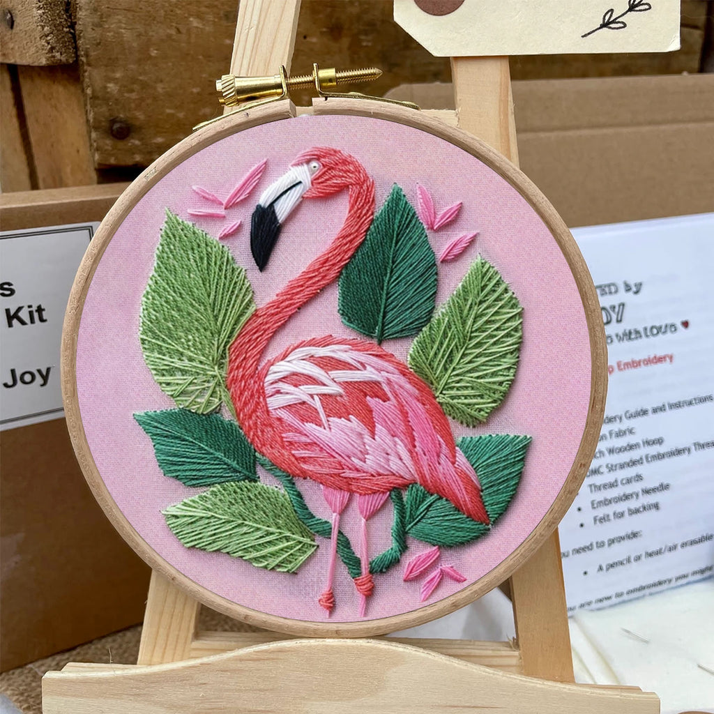 Rubbyoo Embroidery Kit-  Tropical Flamingo - image 3