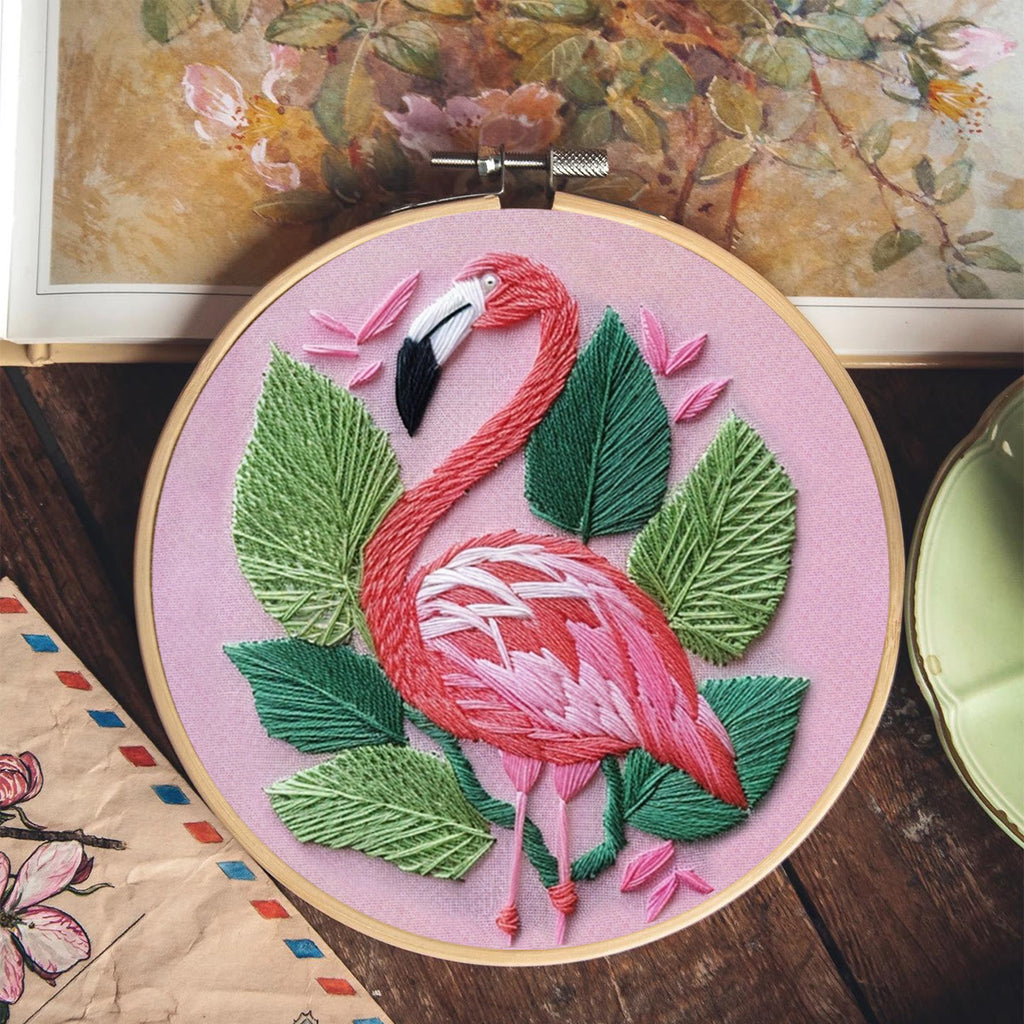Rubbyoo Embroidery Kit-  Tropical Flamingo - image 6