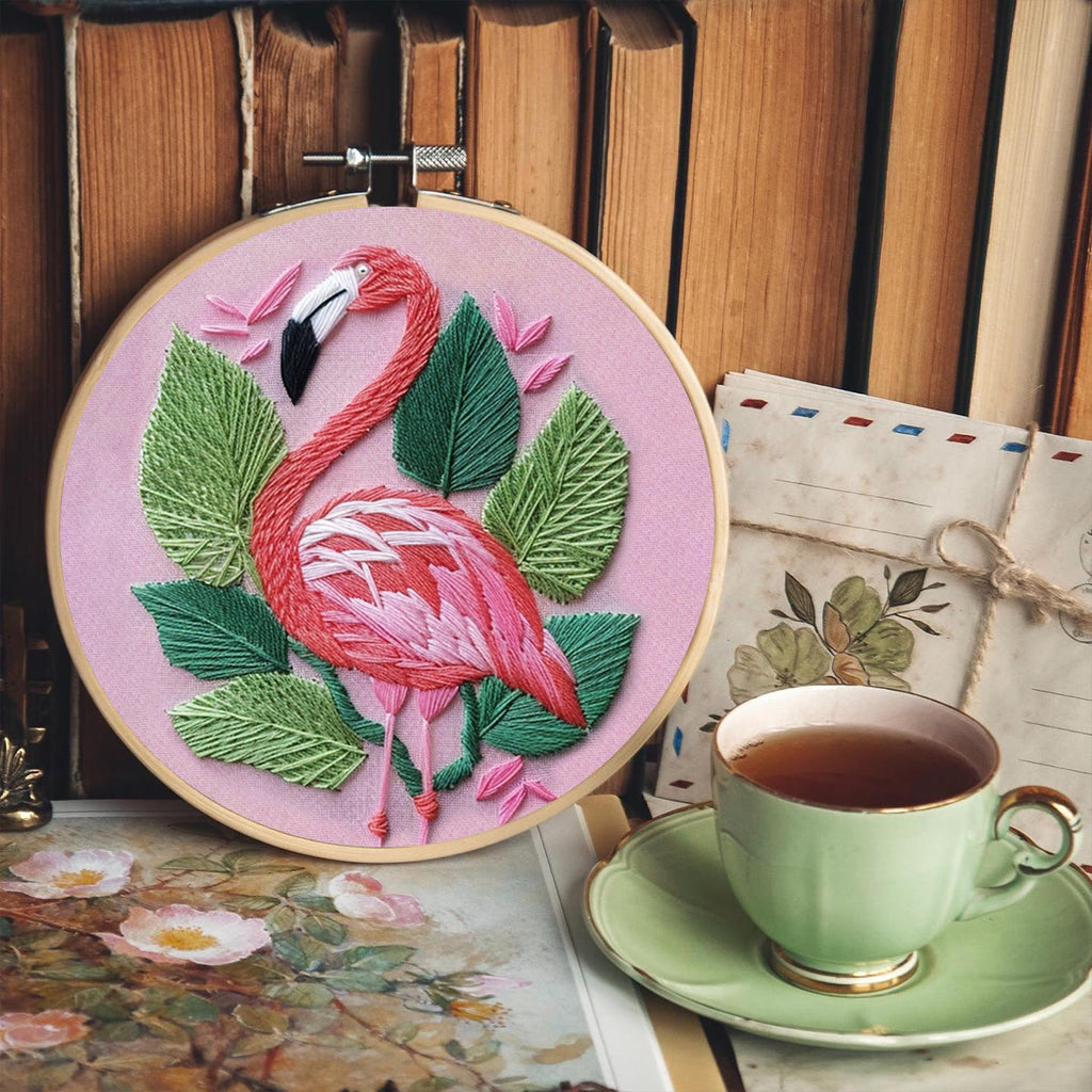 Rubbyoo Embroidery Kit-  Tropical Flamingo - image 7