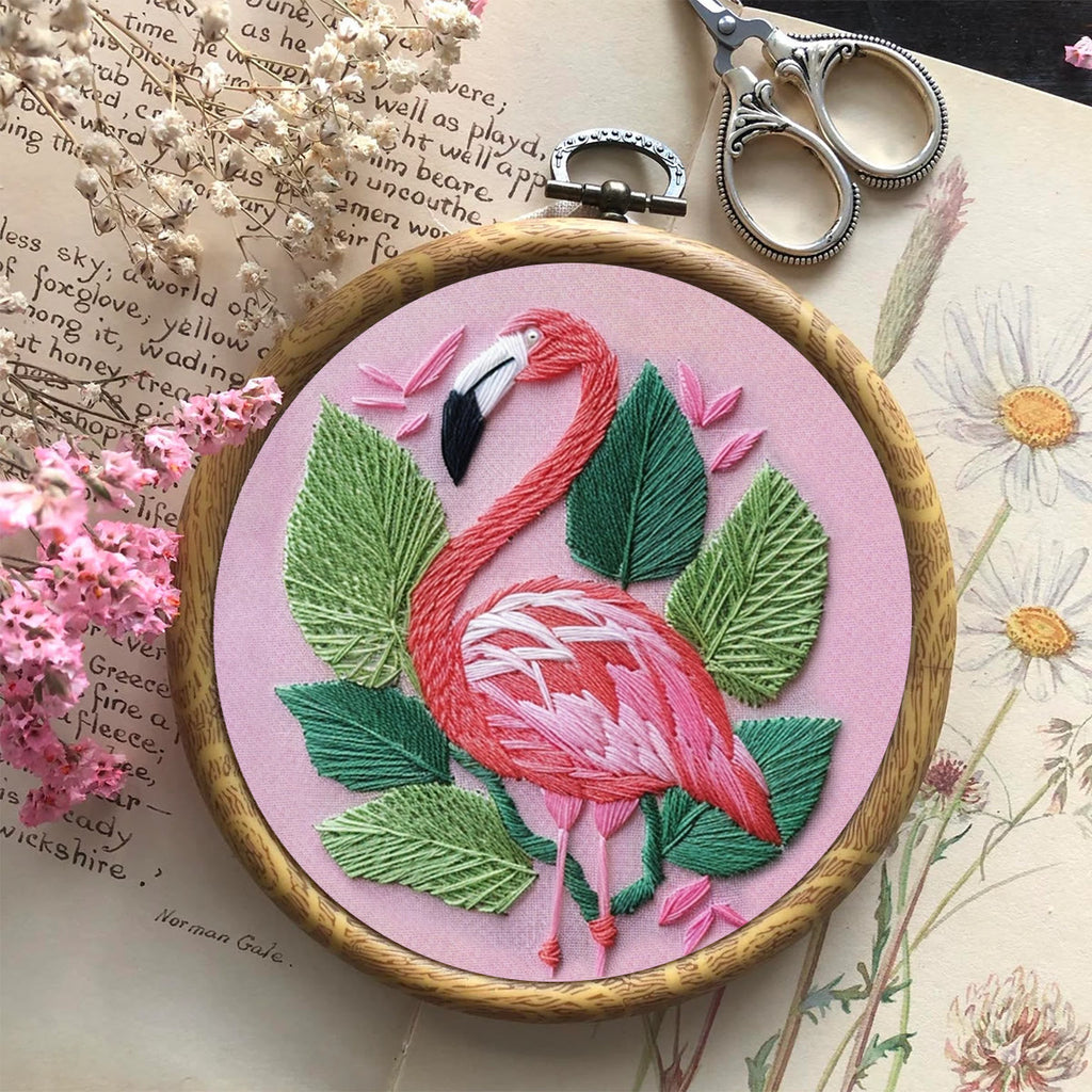 Rubbyoo Embroidery Kit-  Tropical Flamingo - image 8
