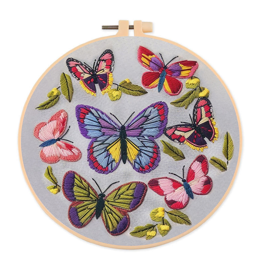 Rubbyoo Embroidery Kit-  Colorful Butterflies - image 0
