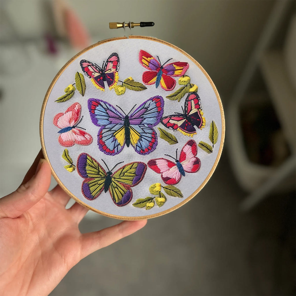 Rubbyoo Embroidery Kit-  Colorful Butterflies - image 1
