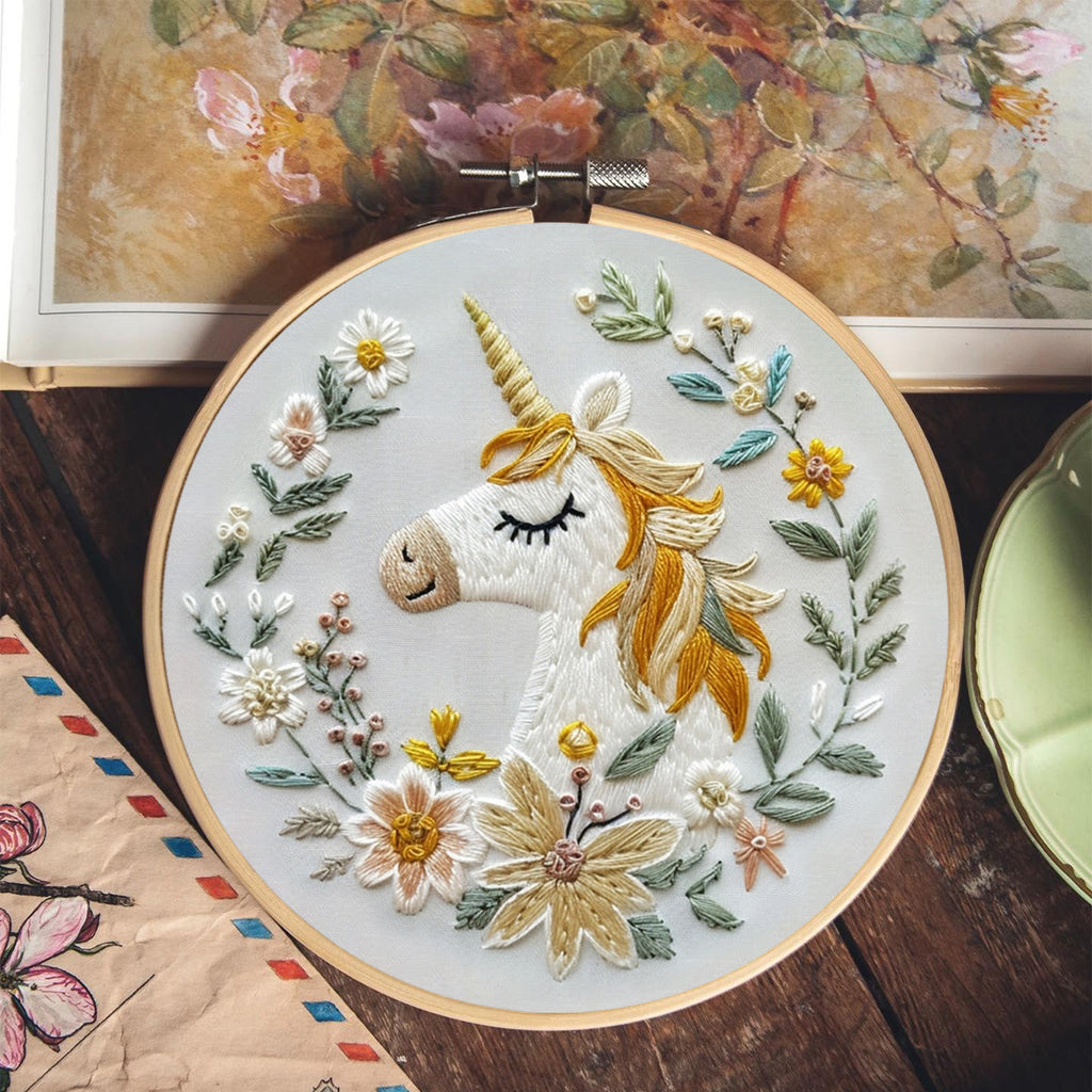 Rubbyoo Embroidery Kit-  Floral Unicorn - image 6