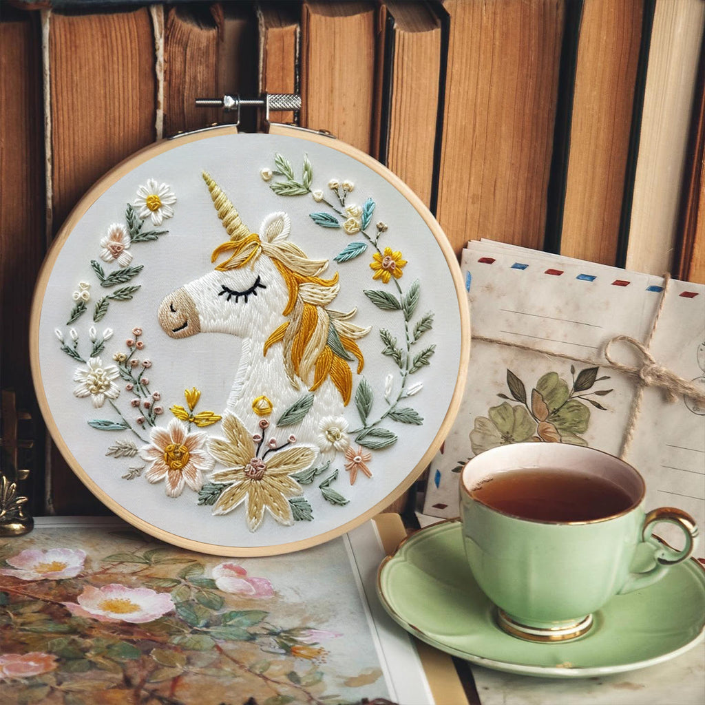 Rubbyoo Embroidery Kit-  Floral Unicorn - image 7