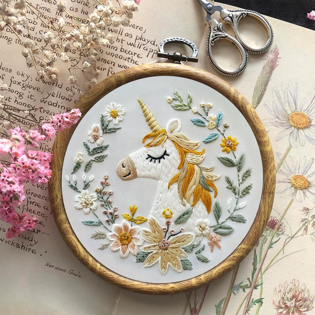 Rubbyoo Embroidery Kit-  Floral Unicorn - image 8
