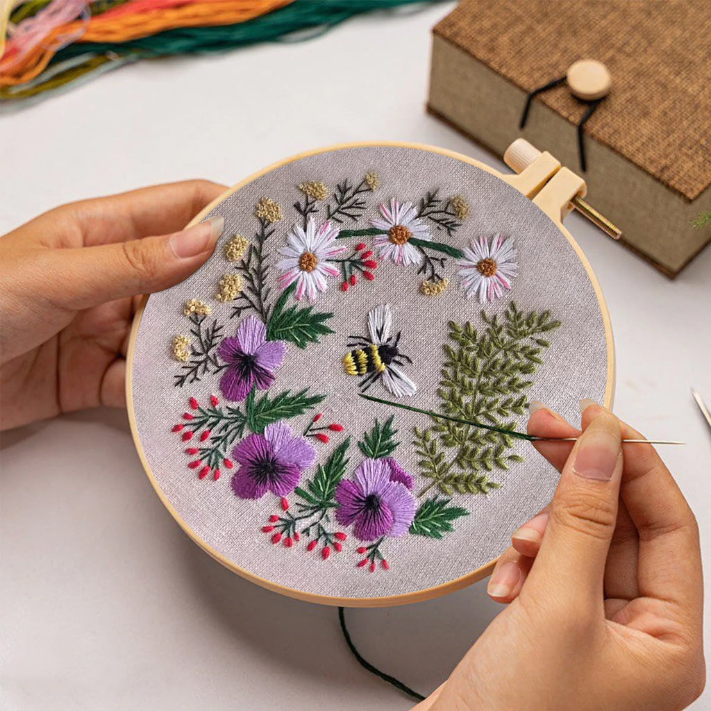 Rubbyoo Embroidery Kit-   Honey Bee Garden - image 1