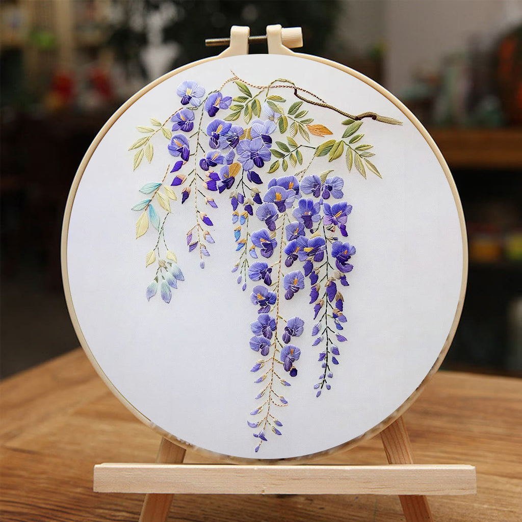 Rubbyoo Embroidery Kit-   Wisteria Flower - image 4