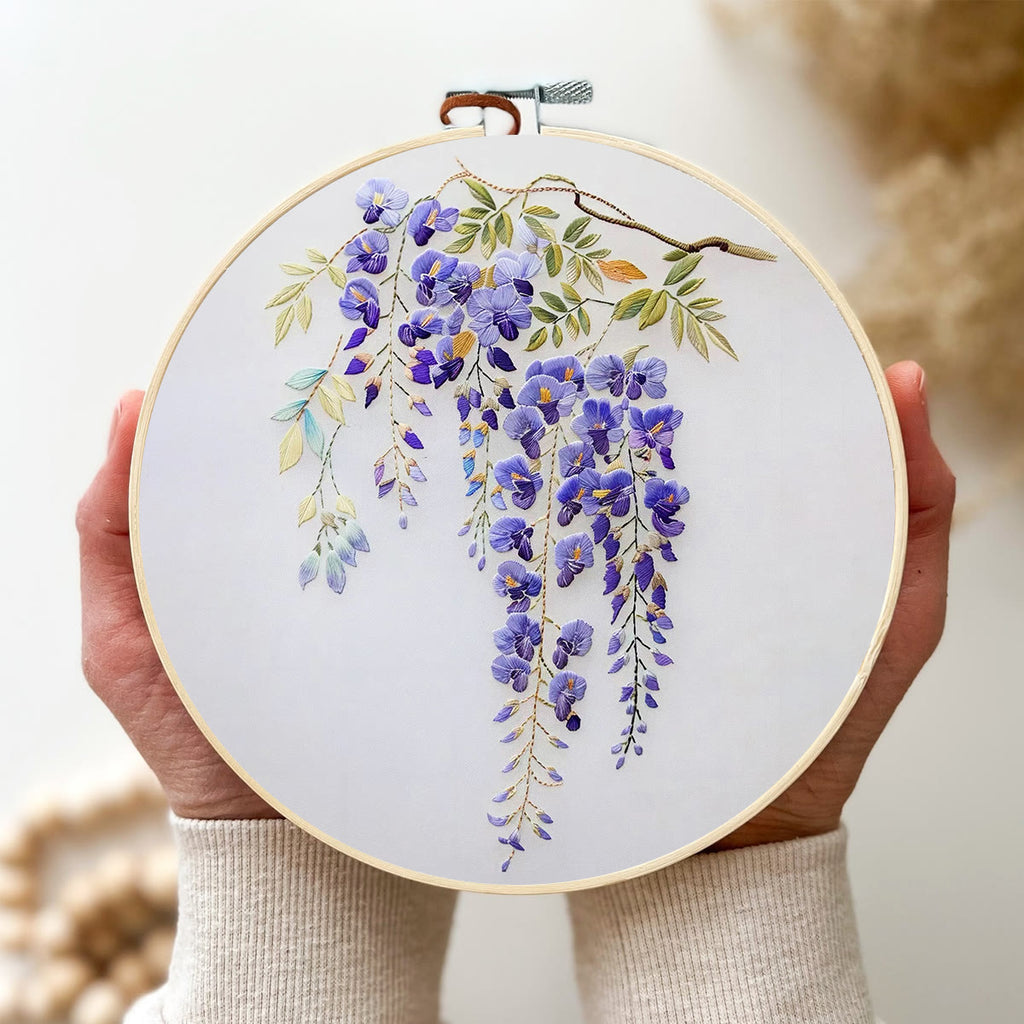 Rubbyoo Embroidery Kit-   Wisteria Flower - image 1