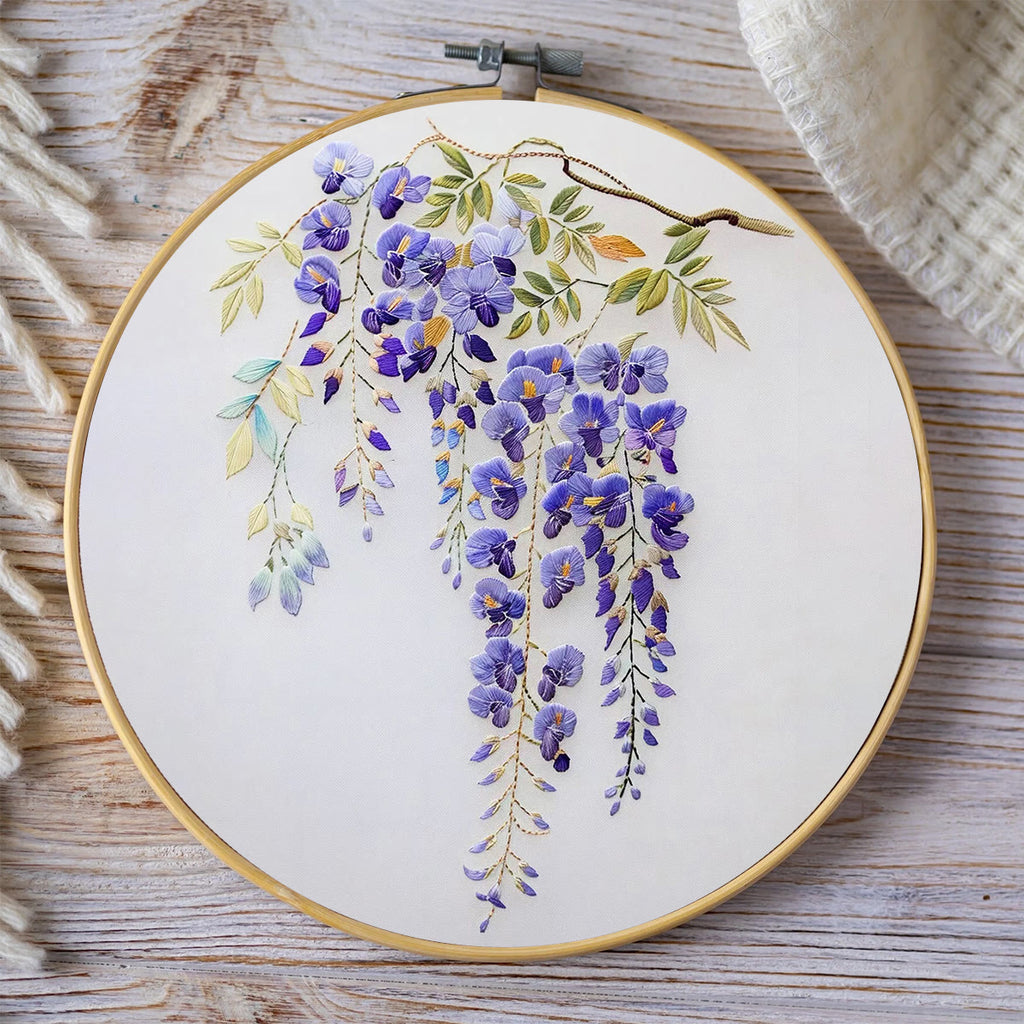 Rubbyoo Embroidery Kit-   Wisteria Flower - image 7