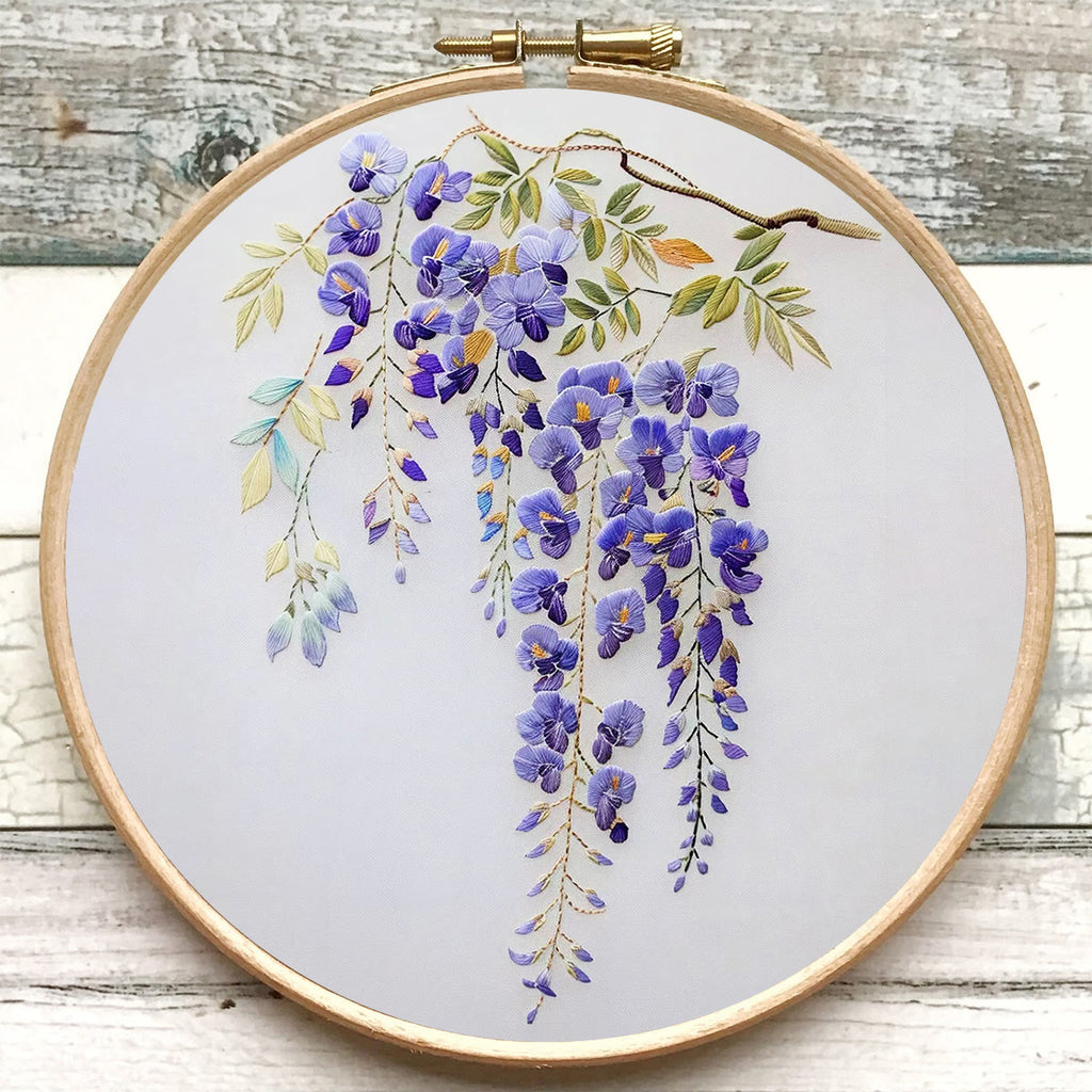 Rubbyoo Embroidery Kit-   Wisteria Flower - image 6