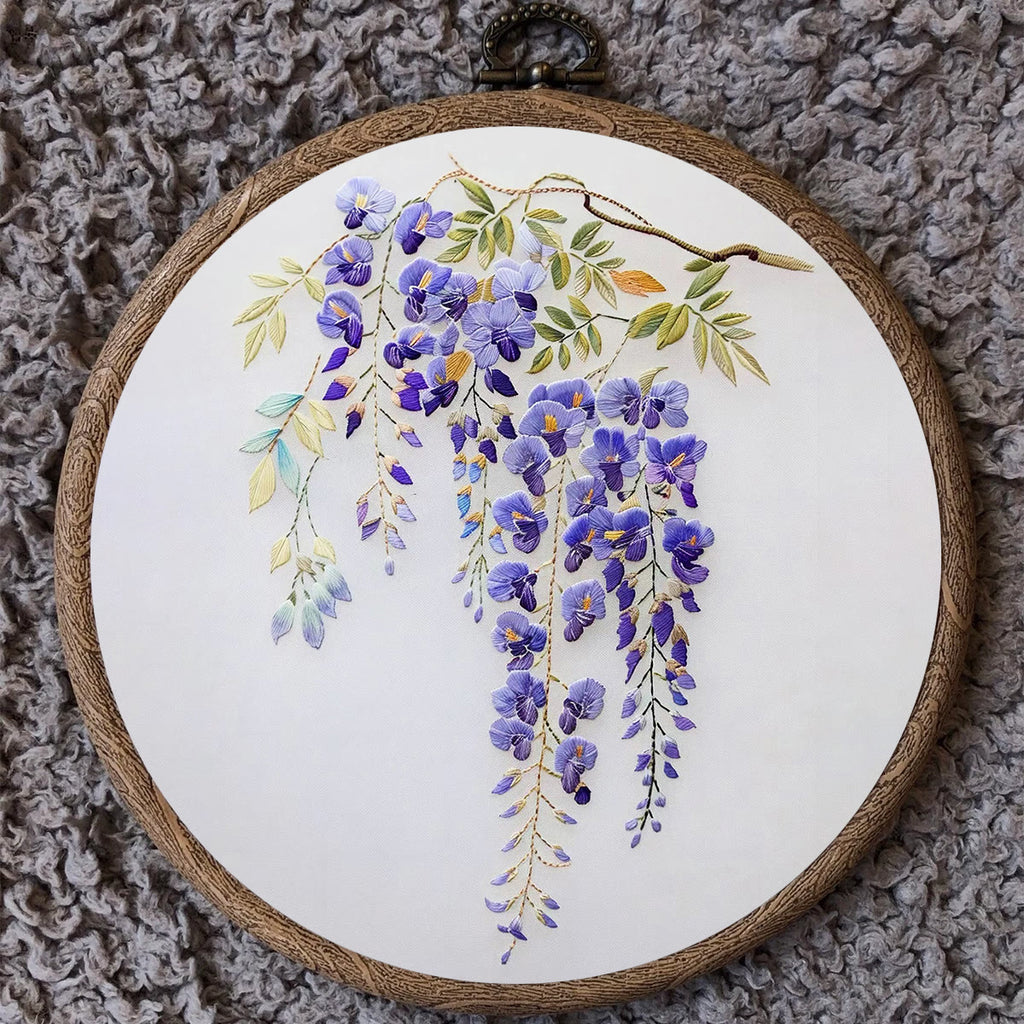 Rubbyoo Embroidery Kit-   Wisteria Flower - image 9