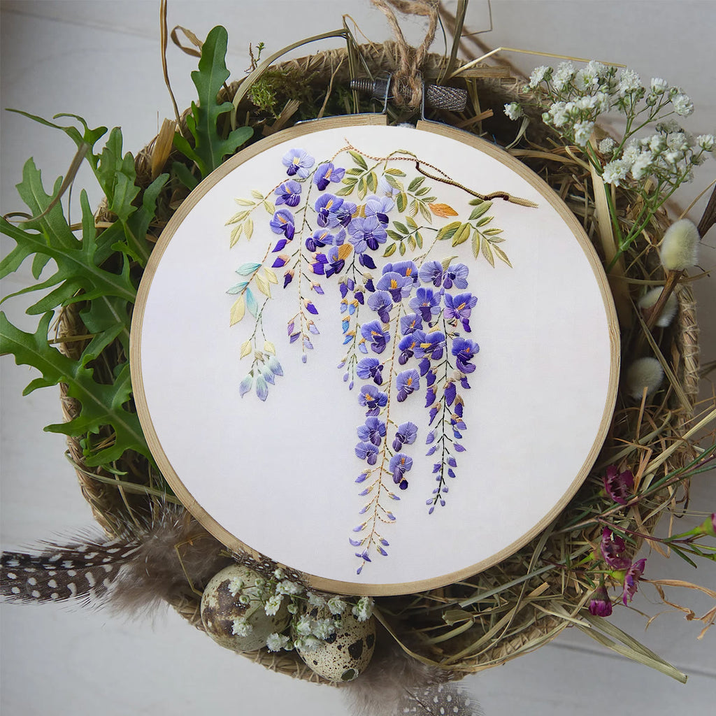 Rubbyoo Embroidery Kit-   Wisteria Flower - image 8