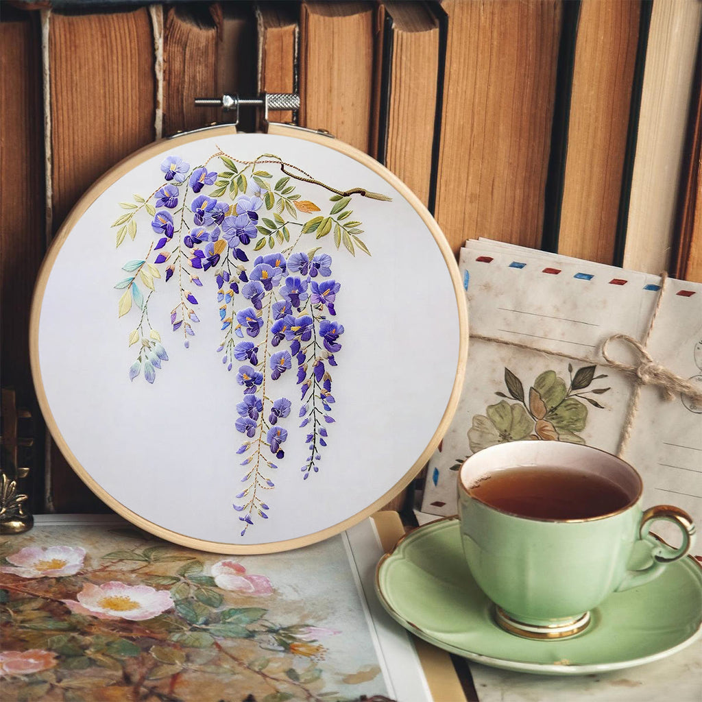 Rubbyoo Embroidery Kit-   Wisteria Flower - image 5