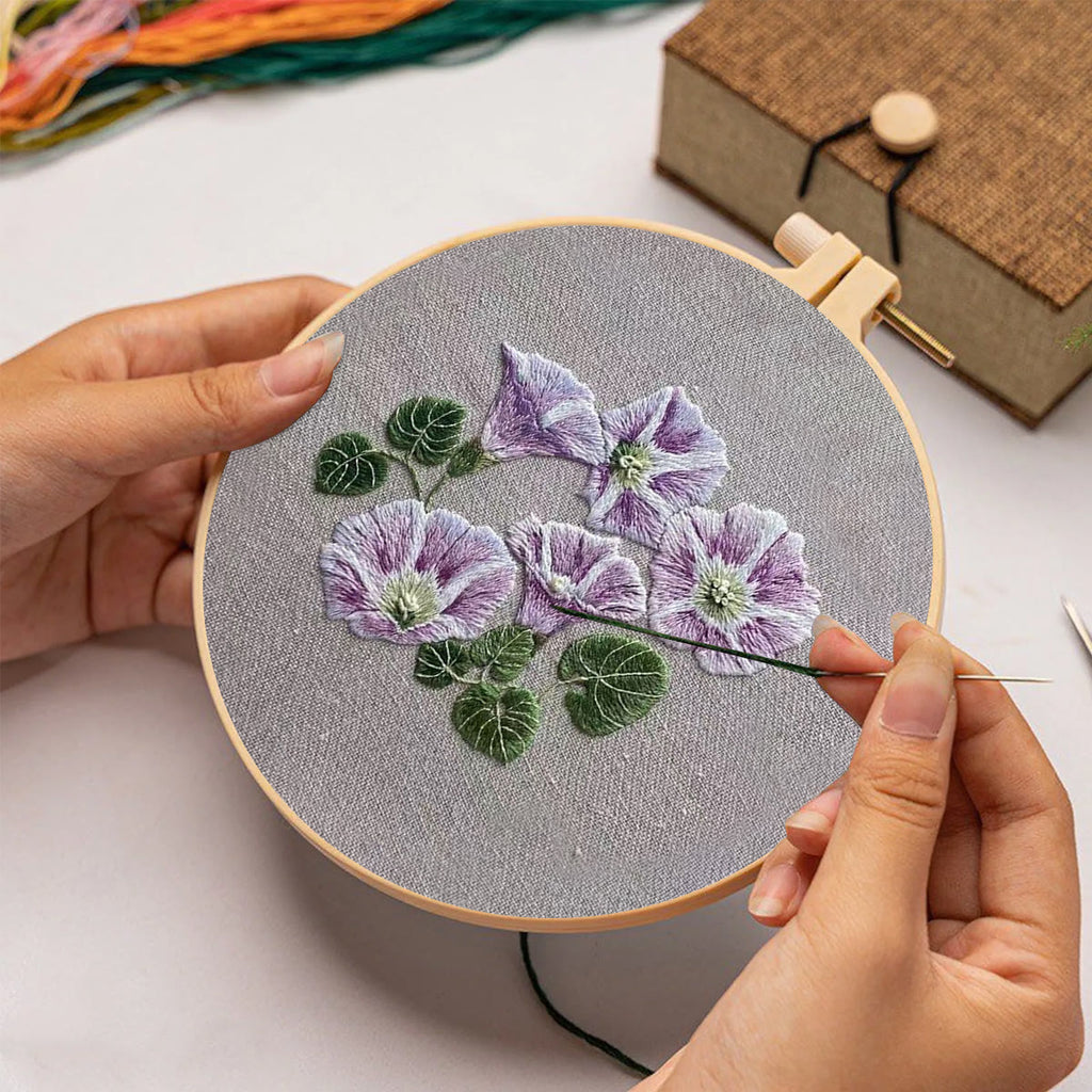 Rubbyoo Embroidery Kit- Mini Purple Hortensia - image 1
