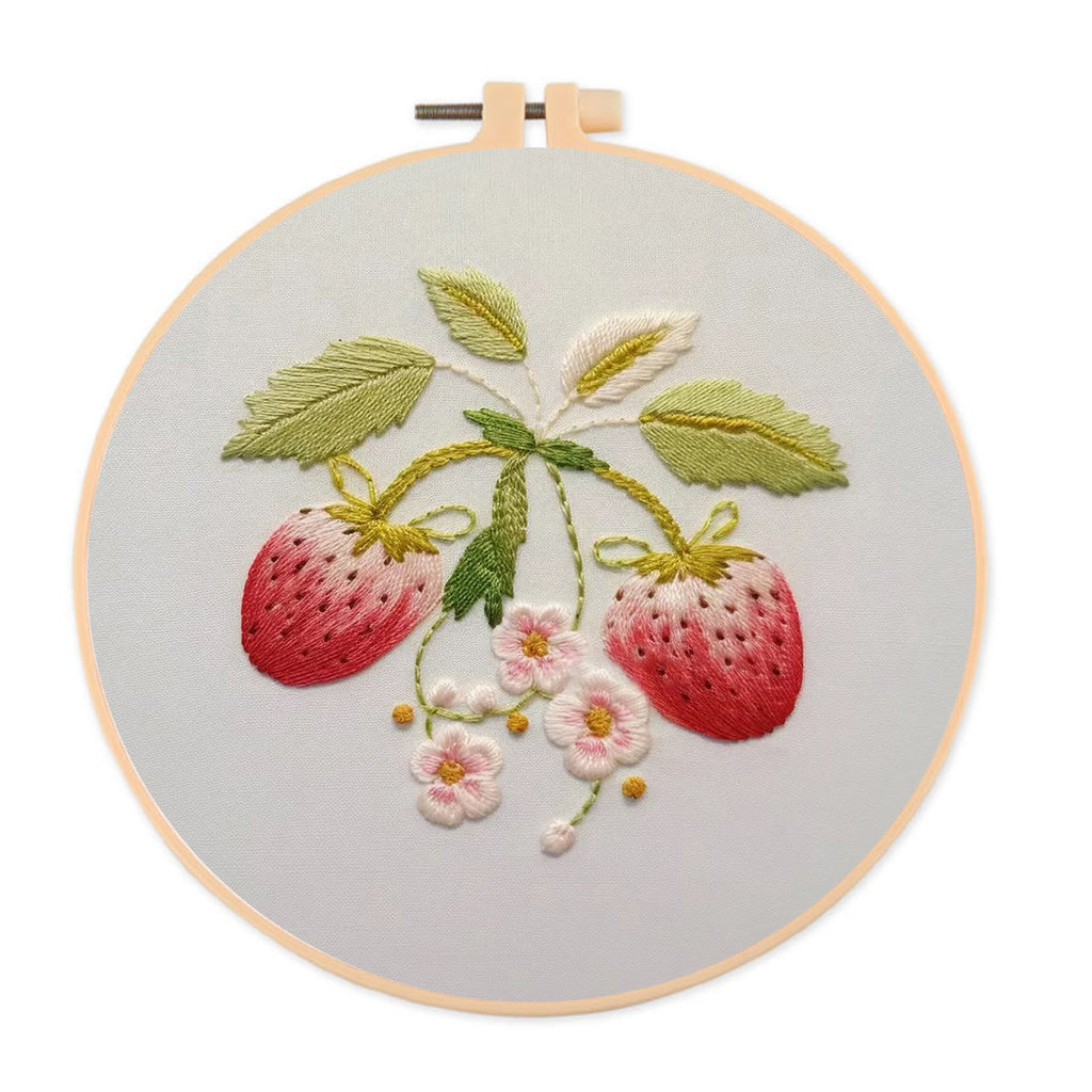 Rubbyoo Embroidery Kit-  Strawberry Blossoms - image 0