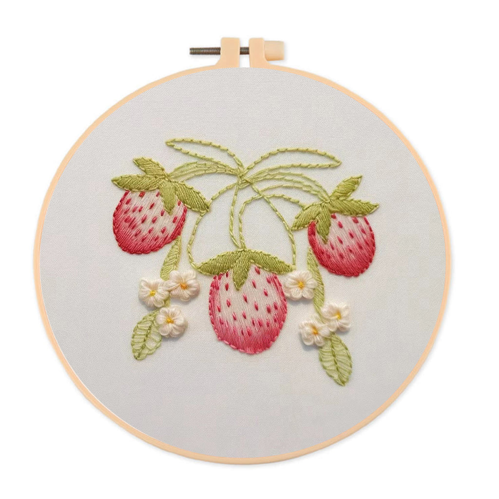 Rubbyoo Embroidery Kit-  Strawberry Blossoms 2 - image 0