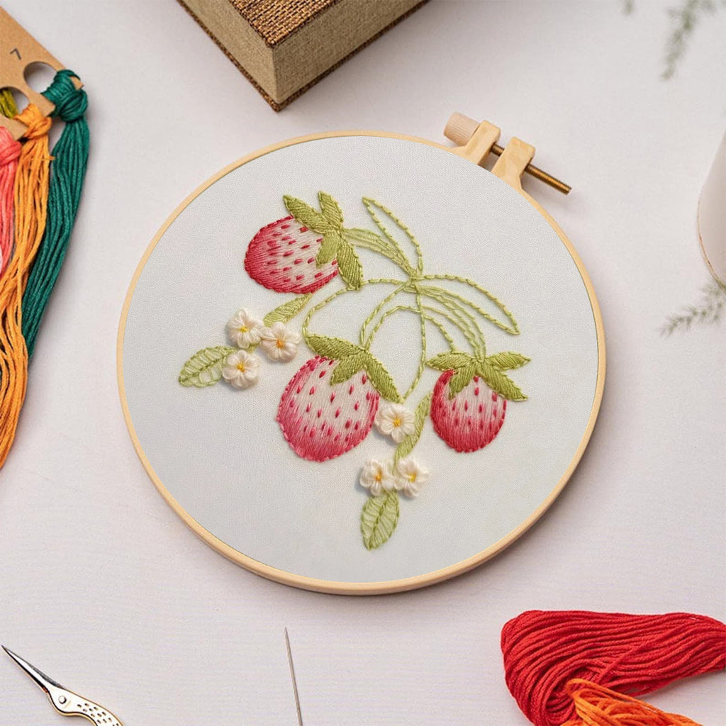 Rubbyoo Embroidery Kit-  Strawberry Blossoms 2 - image 2