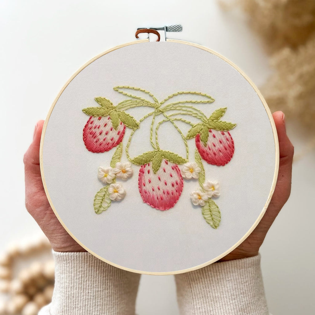 Rubbyoo Embroidery Kit-  Strawberry Blossoms 2 - image 3