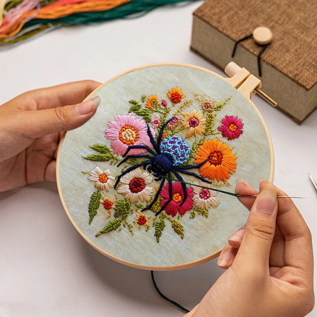 Rubbyoo Embroidery Kit-  Insects Spring Flowers - image 1