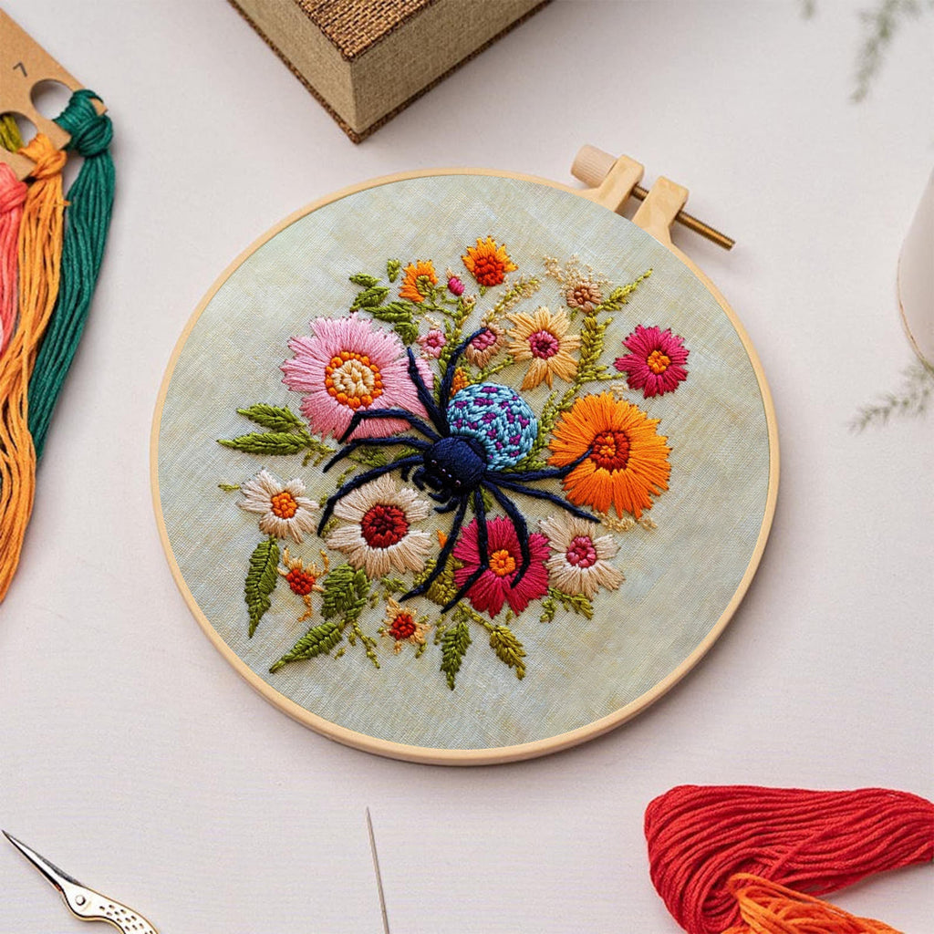 Rubbyoo Embroidery Kit-  Insects Spring Flowers - image 2