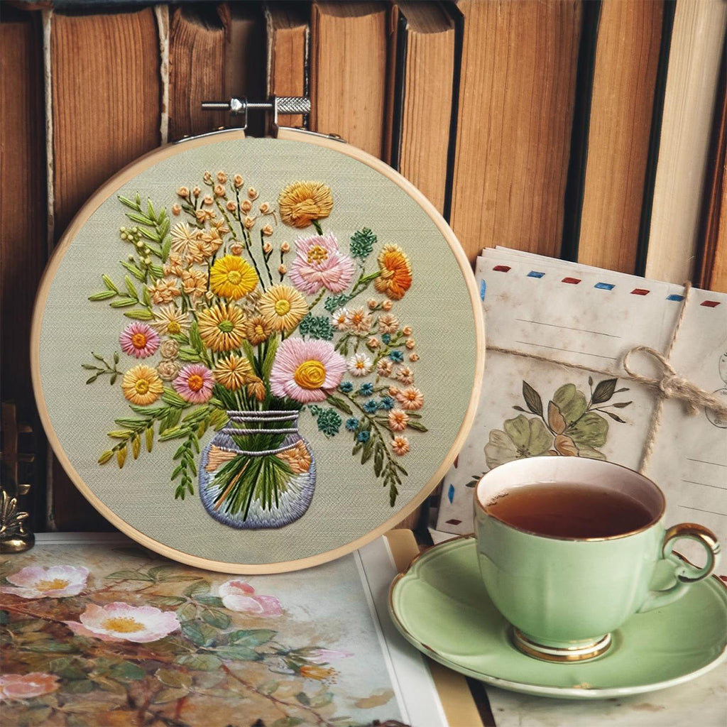 Rubbyoo Embroidery Kit-A Vase Of Flowers - image 5