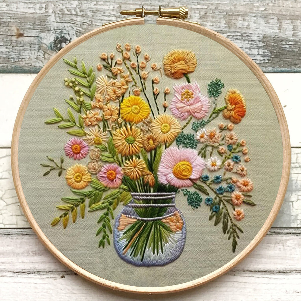 Rubbyoo Embroidery Kit-A Vase Of Flowers - image 6