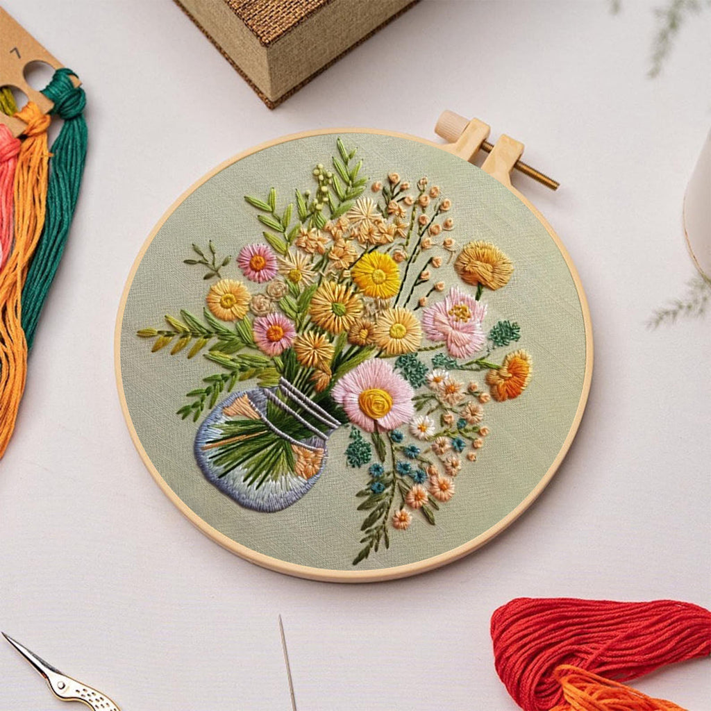 Rubbyoo Embroidery Kit-A Vase Of Flowers - image 4