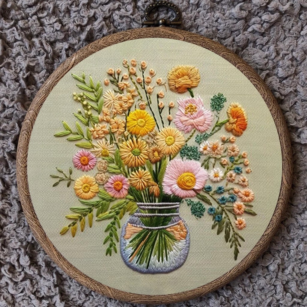 Rubbyoo Embroidery Kit-A Vase Of Flowers - image 9