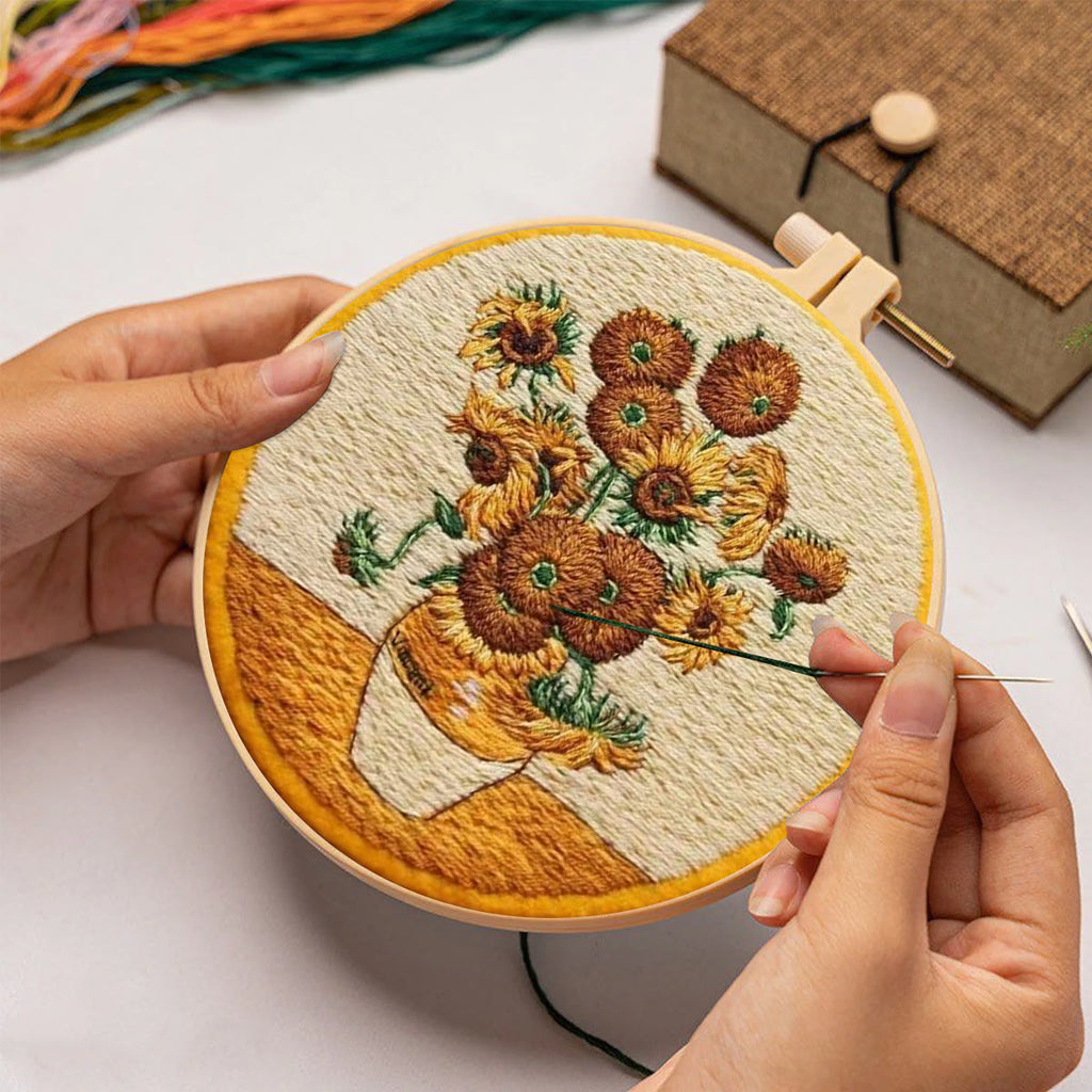 Rubbyoo Embroidery Kit- Van Gogh Sunflowers - image 2