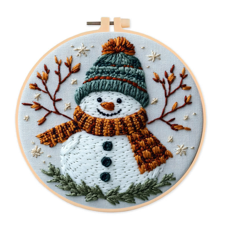 Rubbyoo Embroidery Kit-Happy Snowman - image 0