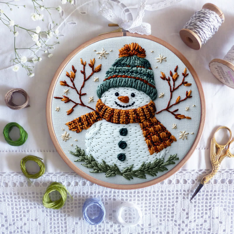 Rubbyoo Embroidery Kit-Happy Snowman - image 3