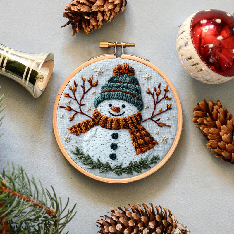 Rubbyoo Embroidery Kit-Happy Snowman - image 5