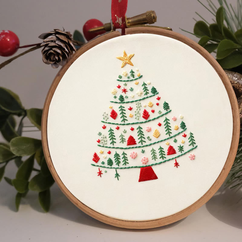 Rubbyoo Embroidery Kit-  Christmas Elements Tree - image 1