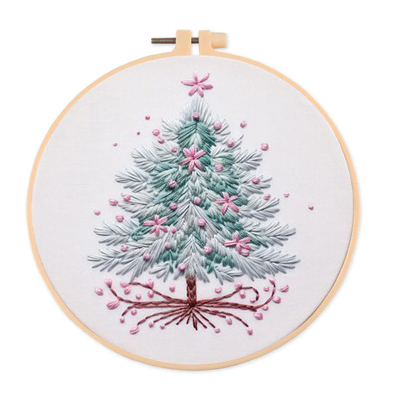 Rubbyoo Embroidery Kit- Pink Christmas Tree - image 0