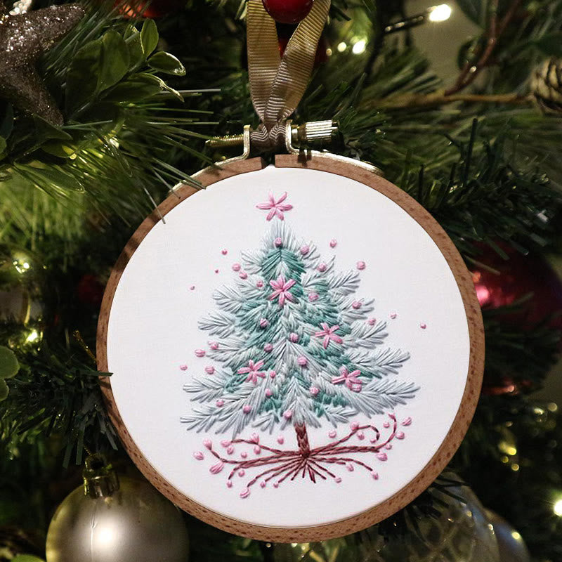 Rubbyoo Embroidery Kit- Pink Christmas Tree - image 5
