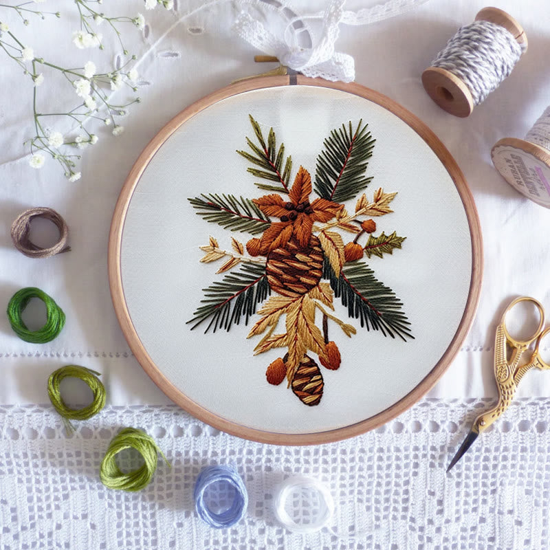 Rubbyoo Embroidery Kit-  Winter Bouquet - image 2