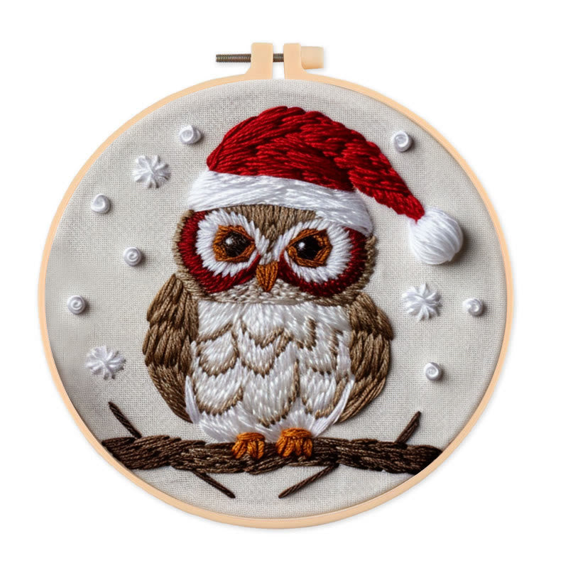 Rubbyoo Embroidery Kit- Christmas Owl - image 0