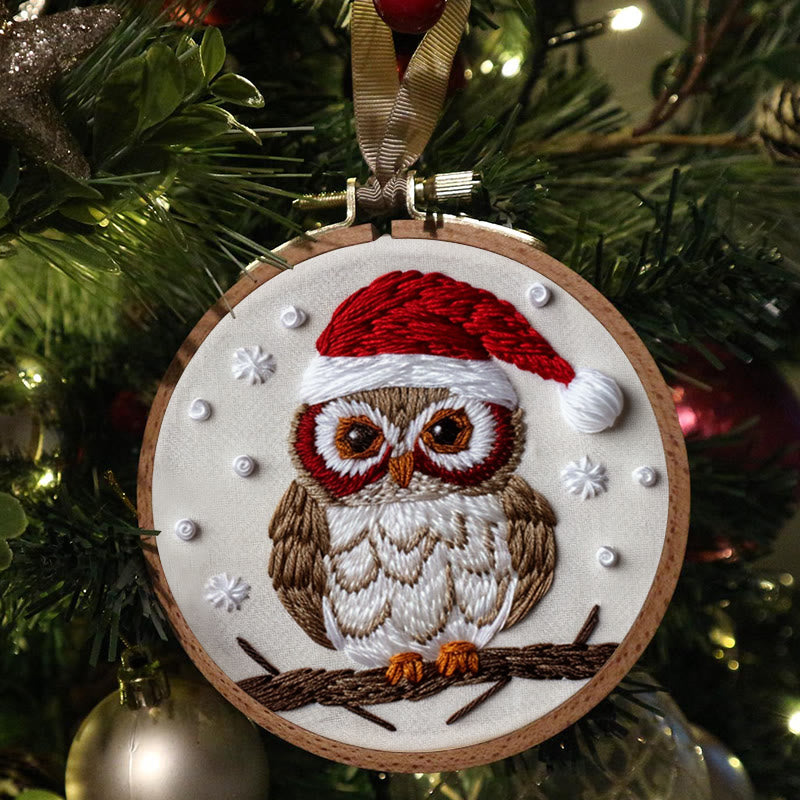 Rubbyoo Embroidery Kit- Christmas Owl - image 2