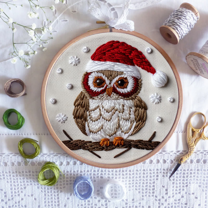 Rubbyoo Embroidery Kit- Christmas Owl - image 7