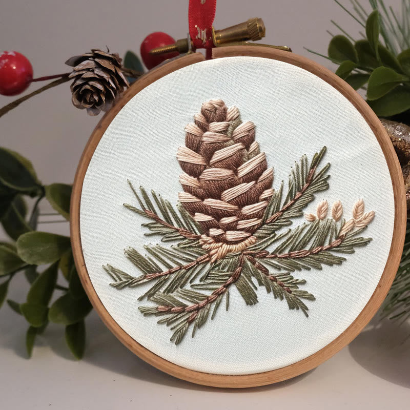 Rubbyoo Embroidery Kit- Pinecone Branch - image 1