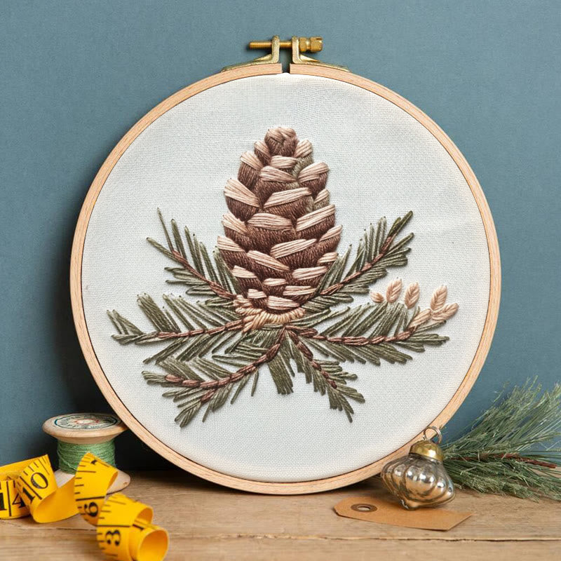 Rubbyoo Embroidery Kit- Pinecone Branch - image 3