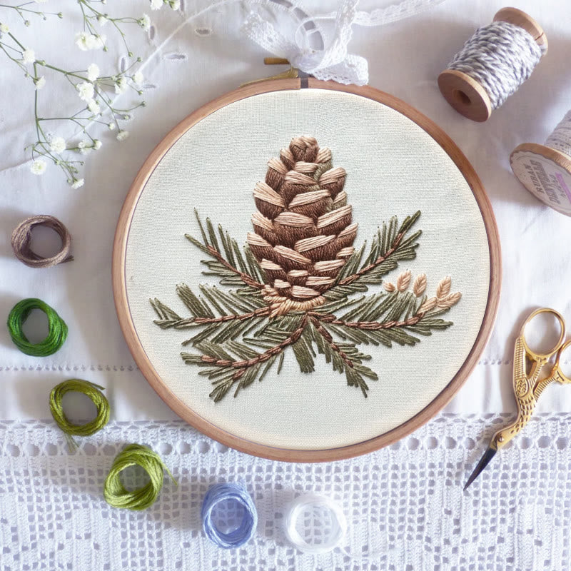 Rubbyoo Embroidery Kit- Pinecone Branch - image 5