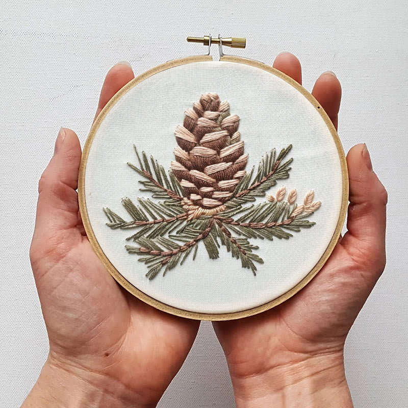 Rubbyoo Embroidery Kit- Pinecone Branch - image 4