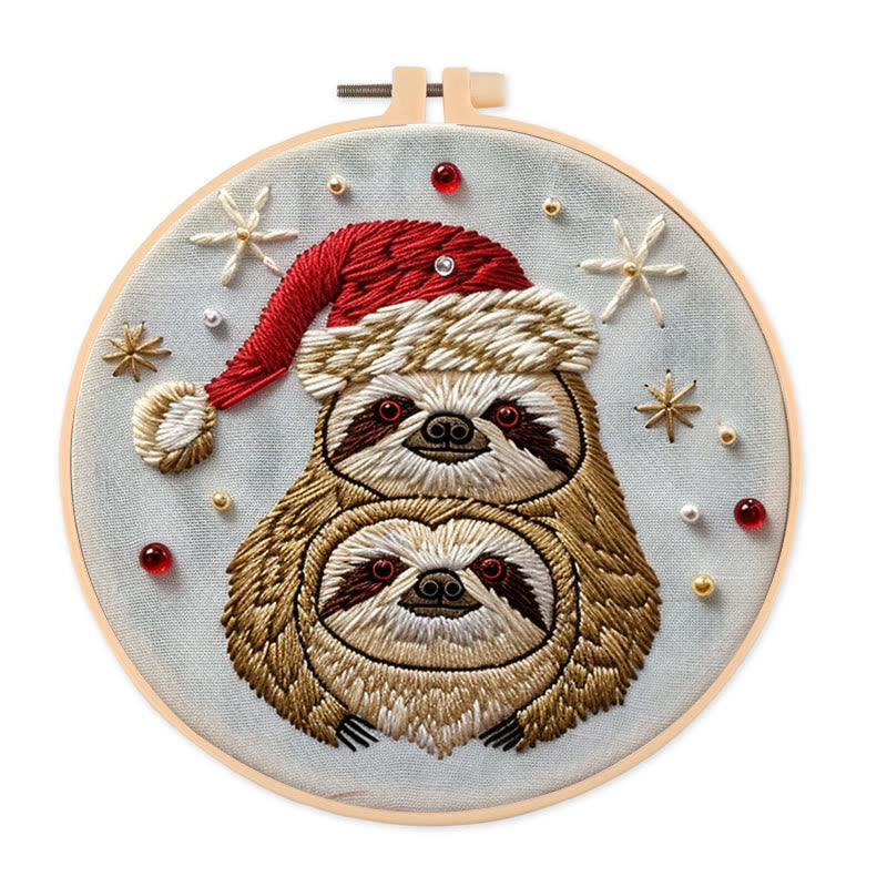 Rubbyoo Embroidery Kit-  Christmas Sloth - image 0