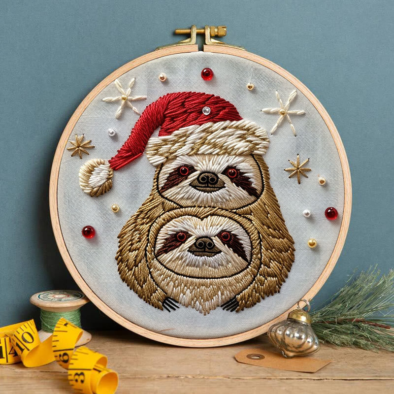 Rubbyoo Embroidery Kit-  Christmas Sloth - image 2