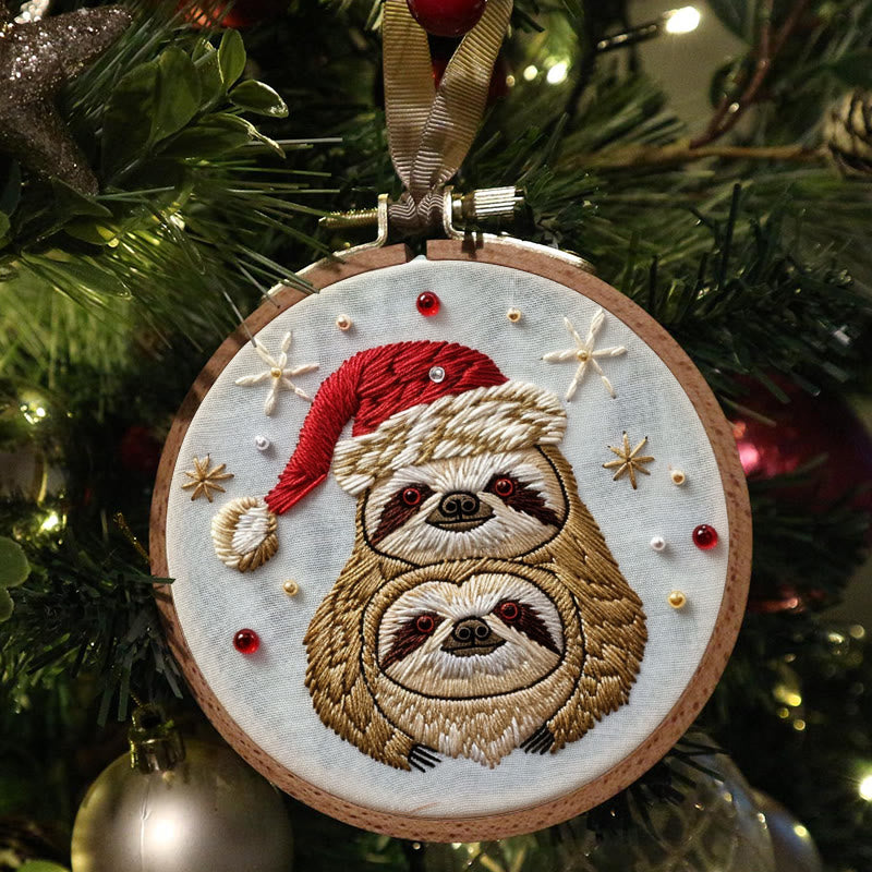 Rubbyoo Embroidery Kit-  Christmas Sloth - image 5