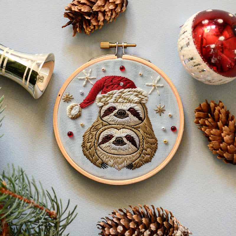 Rubbyoo Embroidery Kit-  Christmas Sloth - image 6