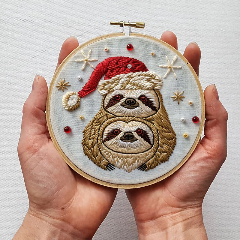 Rubbyoo Embroidery Kit-  Christmas Sloth - image 4